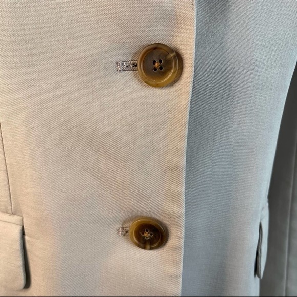 J.Crew Cotton Blazer Lined Pockets Buttons Size 4 Small Neutral Capsule Basic - Picture 8 of 16